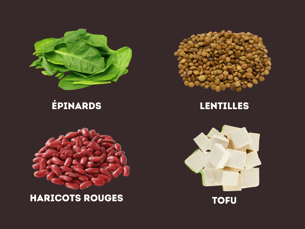 Aliments d'origine végétales riches en fer